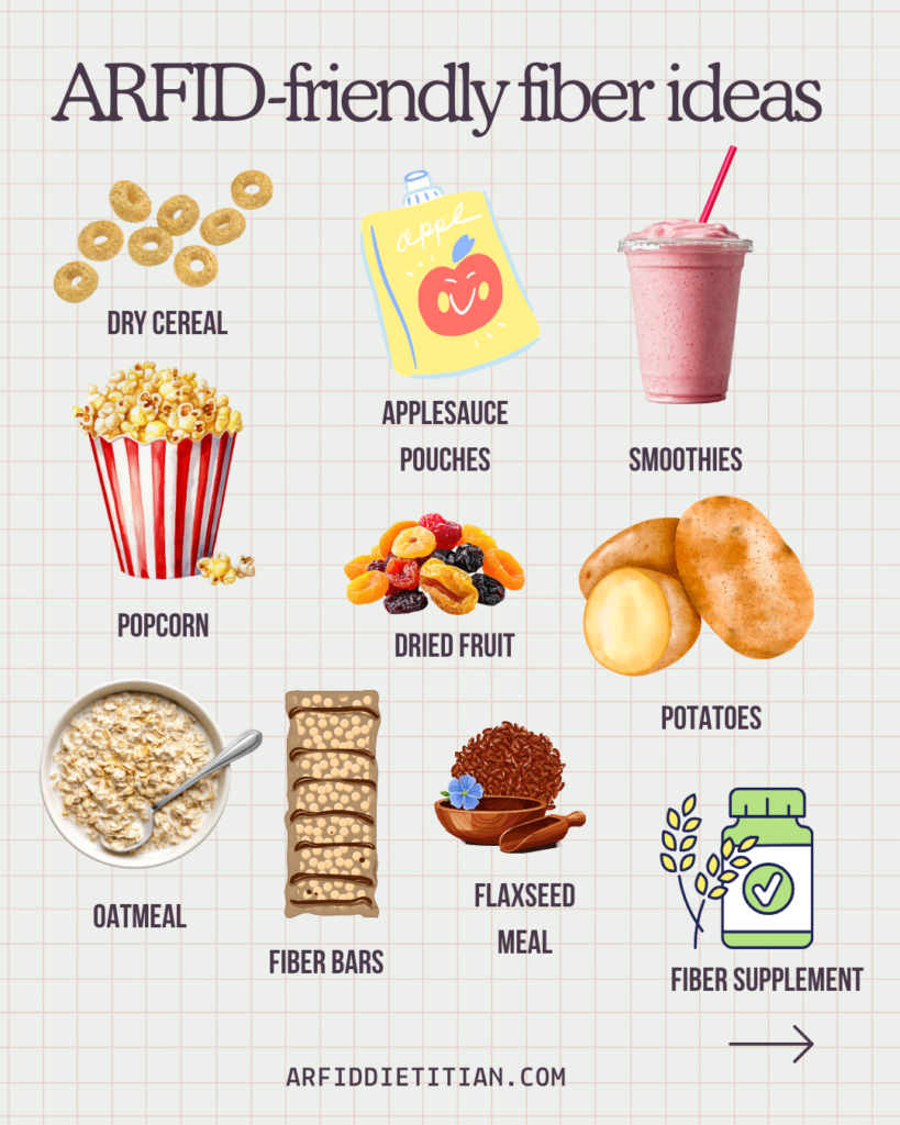 ARFID friendly fiber ideas